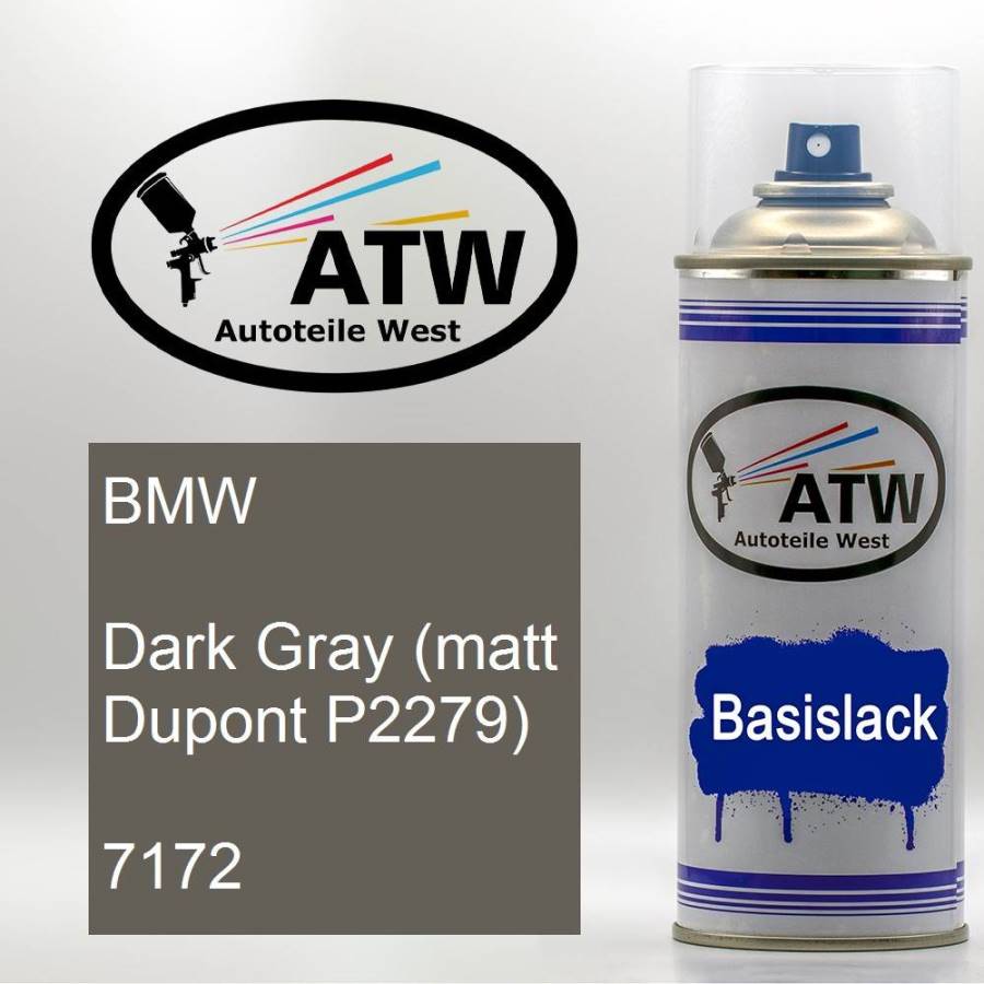 BMW, Dark Gray (matt Dupont P2279), 7172: 400ml Sprühdose, von ATW Autoteile West.